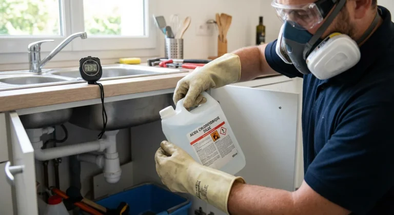 Combien de temps laisser agir acide chlorhydrique canalisation